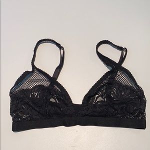Luxury Lonely Lingerie Black Wireless Bra 32D